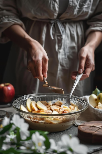 Kucharz przygotowujący danie